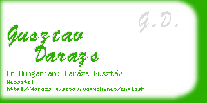 gusztav darazs business card